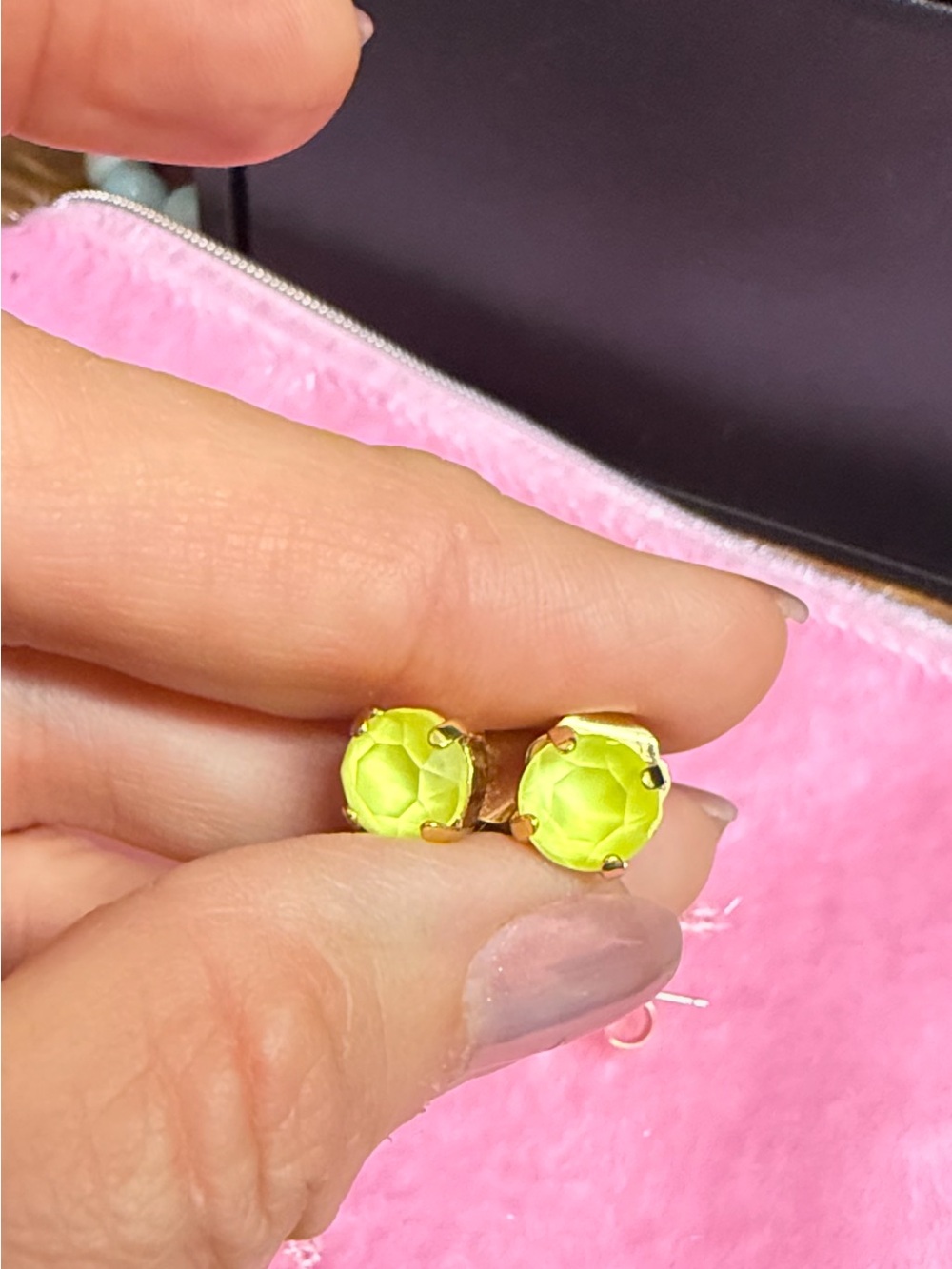 TOVA Oakland Stud Earrings in Electric Yellow
